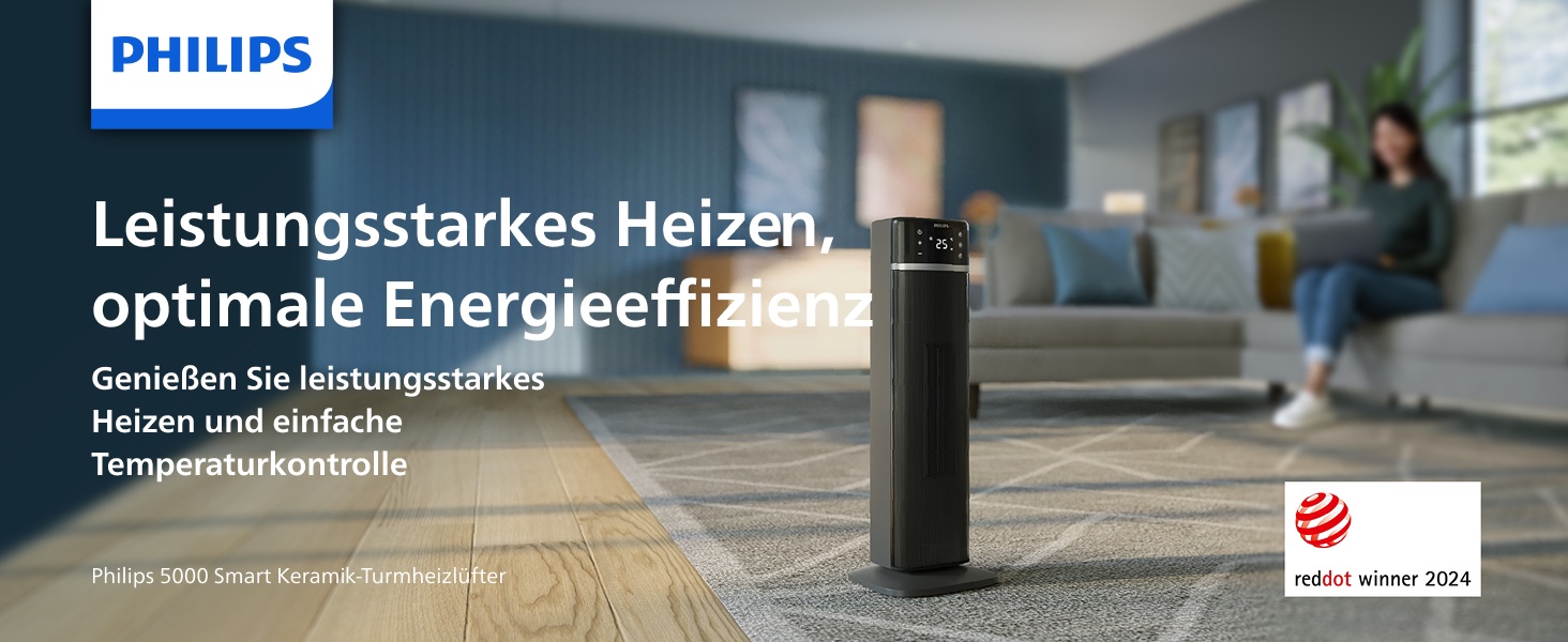 Теплова завіса-обігрівач Philips Smart 5000 серії, 2000 Вт, чорний