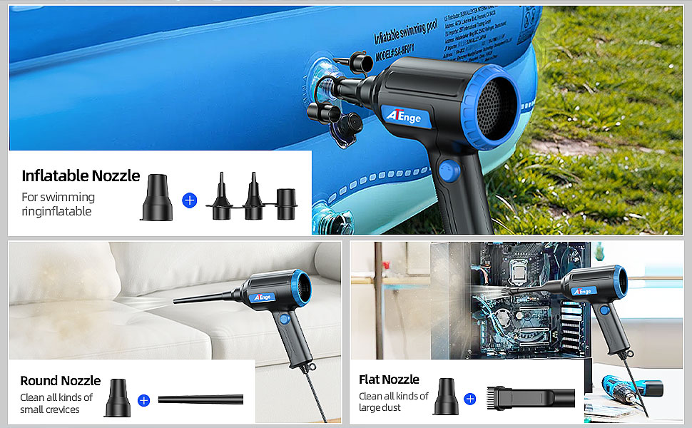 Електричний пилосос для пилу ATENGEUS 500W з регулюванням швидкості для ноутбука, ПК, офісної техніки та диванів