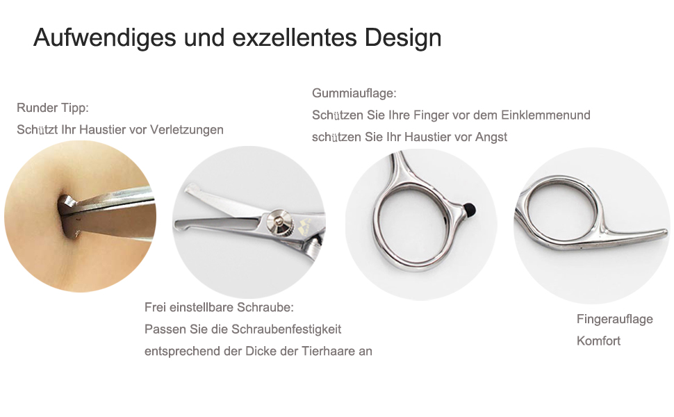 Набір ножиць для собак 5 в 1, нержавіюча сталь, для грумінгу, догляд за шерстю, набір для собак та котів