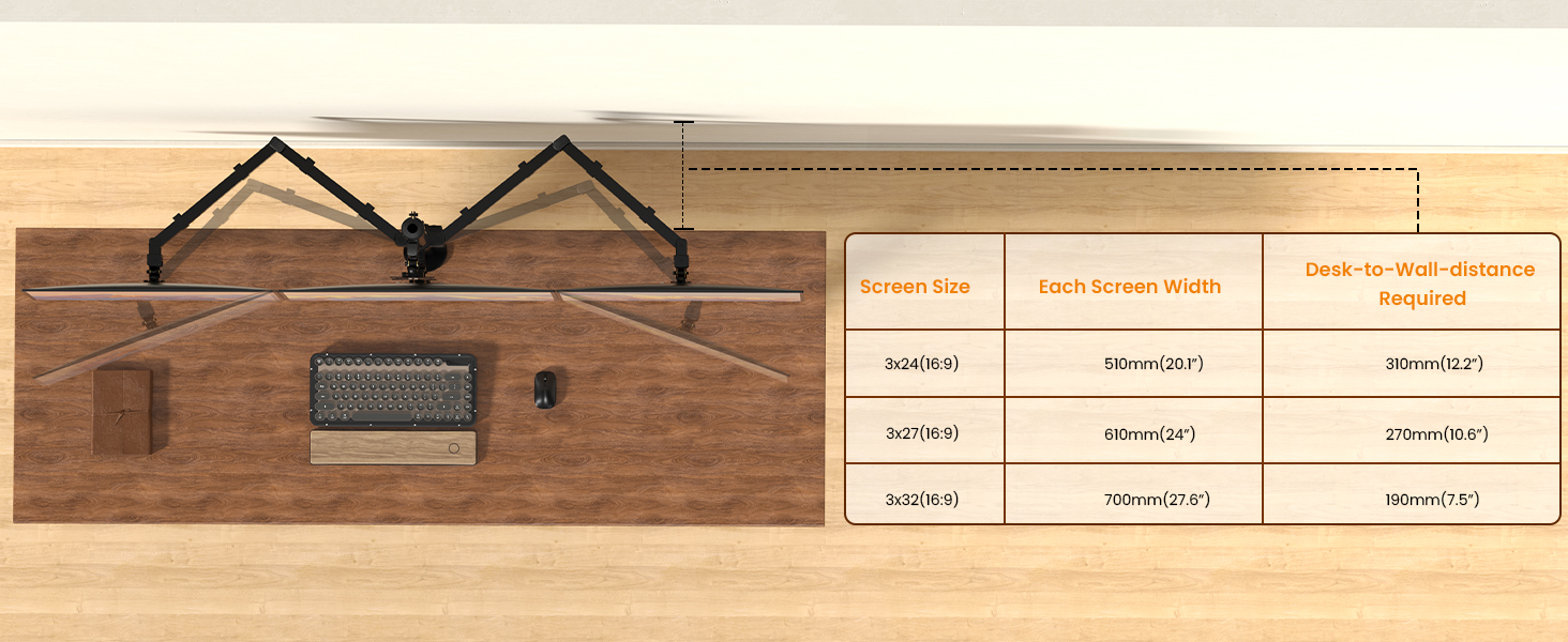 Тримач для моніторів на 4 екрани 17'-32' - підставка для LED/LCD моніторів, регульована висота, VESA 75/100, чорний, 32 дюйми