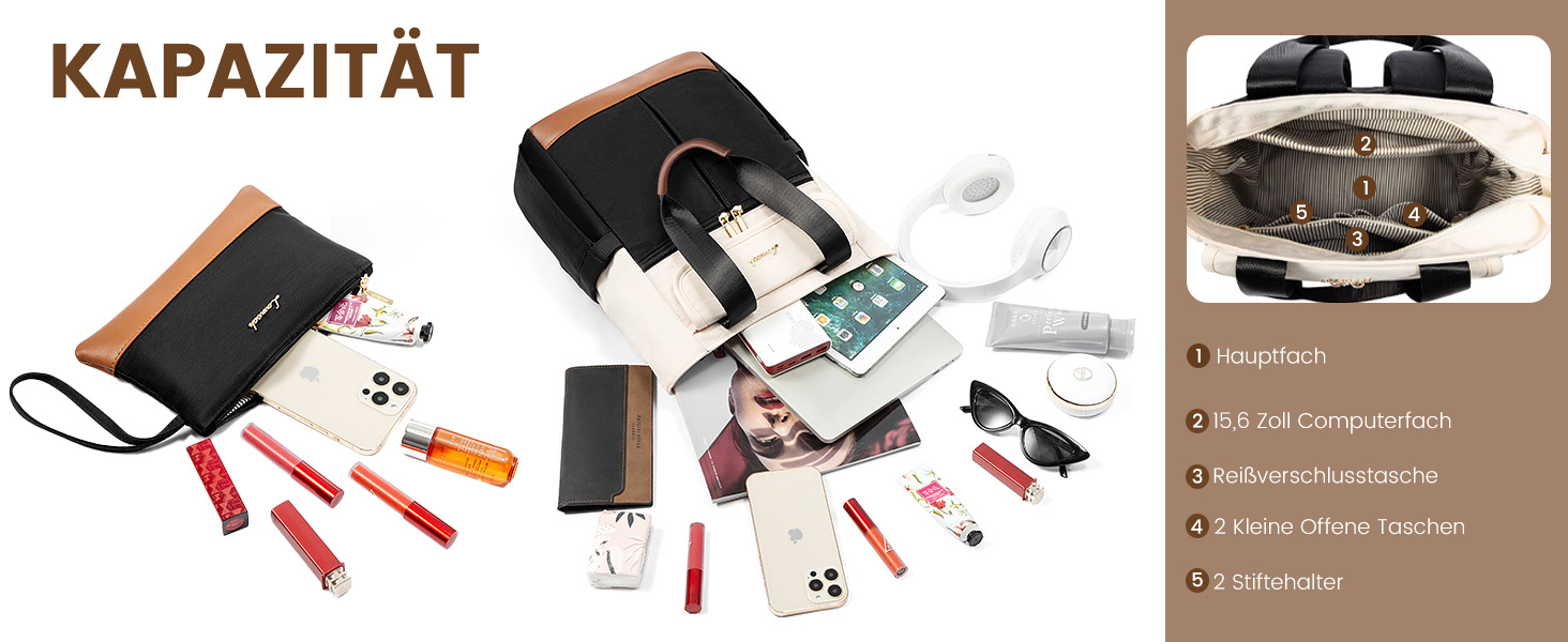 LOVEVOOK Рюкзак для жінок, великий, 15.6 дюймів, рюкзак для ноутбука, шкільний рюкзак для підлітків, водонепроникний, сумка для роботи, сумка-тоут 2 в 1, сумка для вчителя, рюкзак для подорожей, університету, бізнесу, бежевий хакі