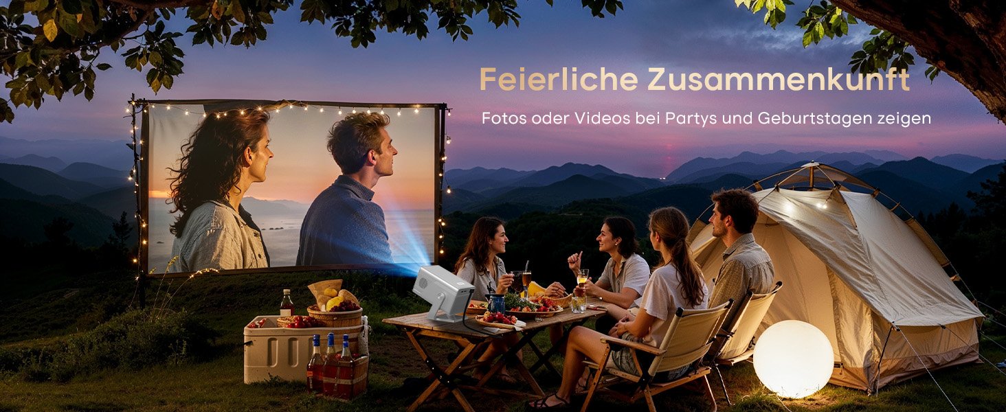 Magcubic Mini Beamer 4K/8K: Портативний проєктор з Android 14, WiFi 6, Bluetooth 5.4, Автофокус, Автоматична корекція трапеції, 180° поворот, 5W динамік, 800ANSI, HY350MAX