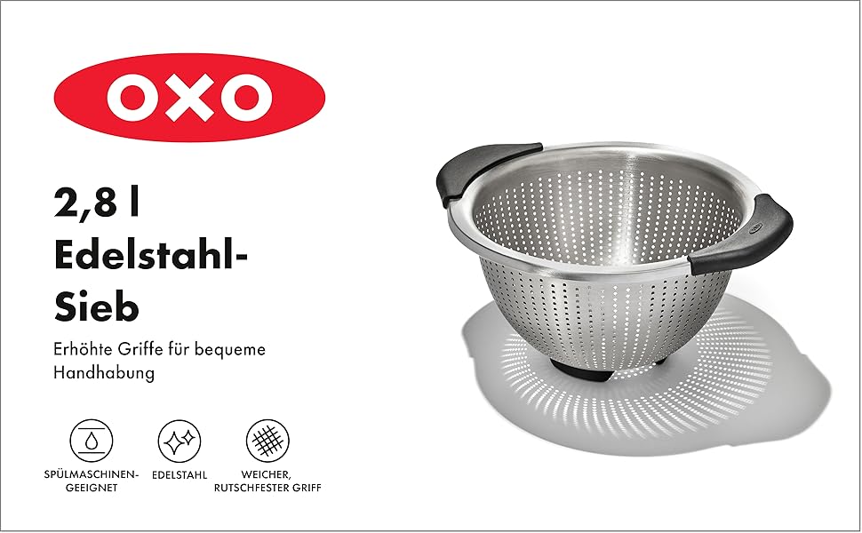Друшляк OXO GG з неіржавної сталі 3 л, металевий