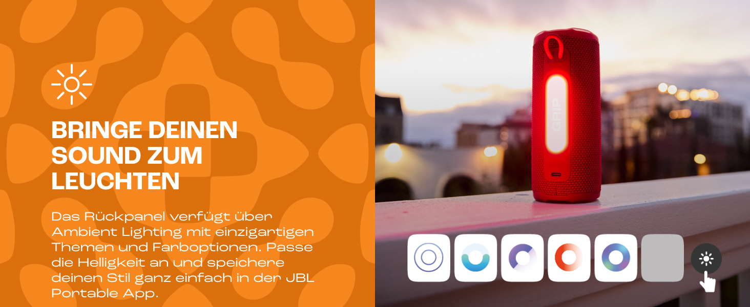 JBL Grip – Портативна Bluetooth колонка з AI Sound Boost, чорна. Водонепроникна (IP68), до 14 год роботи, підтримка Auracast