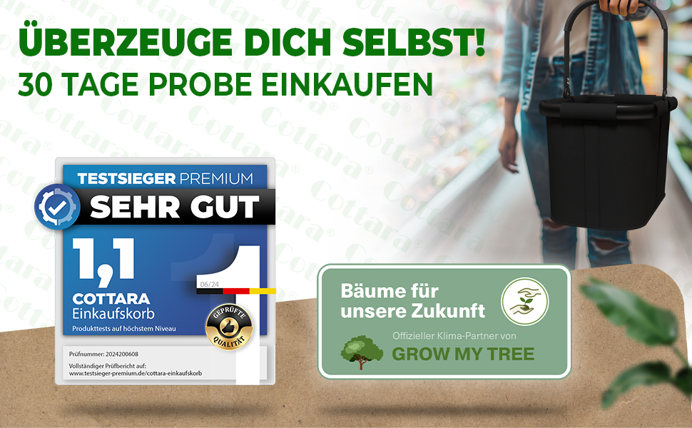 Великий стабільний кошик для покупок | Кошик для перенесення з ручками та посиленим дном, передня кишеня та внутрішня кишеня на блискавці | Ідеально як сумка для покупок, кошик для пікніка або шопер (Світло-сірий Рожевий)