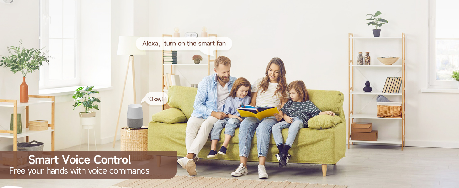 Стельовий вентилятор Taloya Smart з LED підсвіткою та пультом, 132 см, білий. Дистанційне керування, 6 швидкостей, димер 3000-6500K, таймер для вітальні та спальні