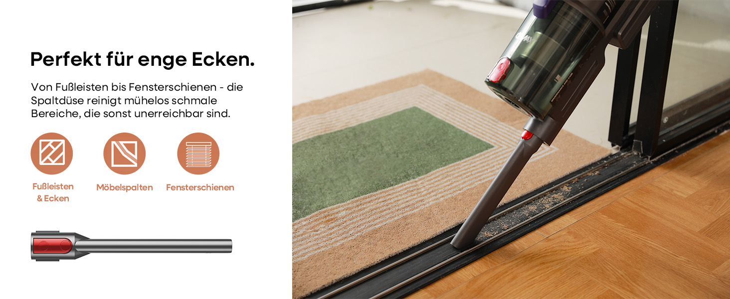 Бездротовий акумуляторний пилосос KIPMAX 50000Pa, 550W, 70 хвилин, 1.5L, з дисплеєм, антизаплутана щітка, 7-шаровий фільтр, 2 арома-пластини, для килимів, шерсті тварин, твердих поверхонь, золотий