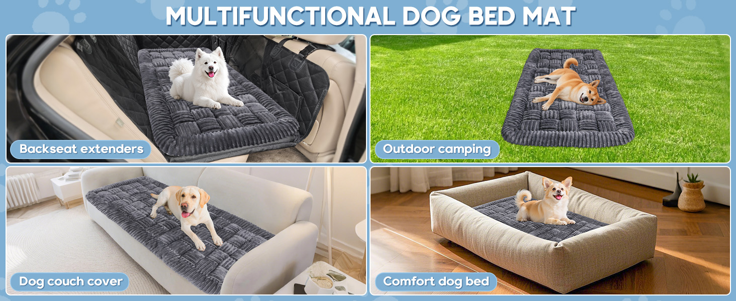 Килимок для собак у машину Loiion, захист заднього сидіння, чорно-білий, 127x62.5 см