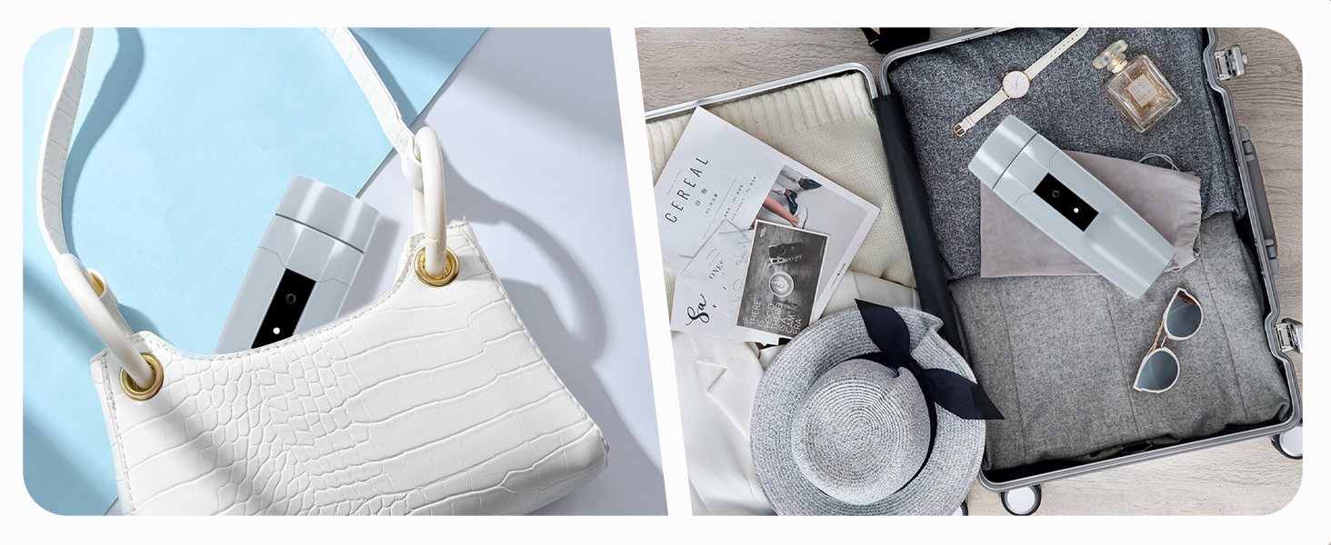 Електричний чайник Glas Elektrisch 0.6L, 500W з регулюванням температури 40-75°C, таймером, сенсорним керуванням, BPA-free, компактний, для дому/кемпінгу, білий (сірий)