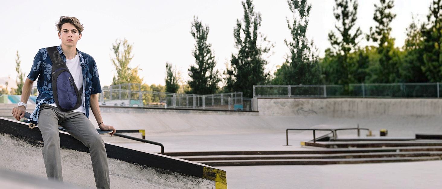 Чоловіча нагрудна сумка Sciphylia Sling Bag – рюкзак через плече, антикрадіжка, для подорожей, спорту та активного відпочинку, чорний