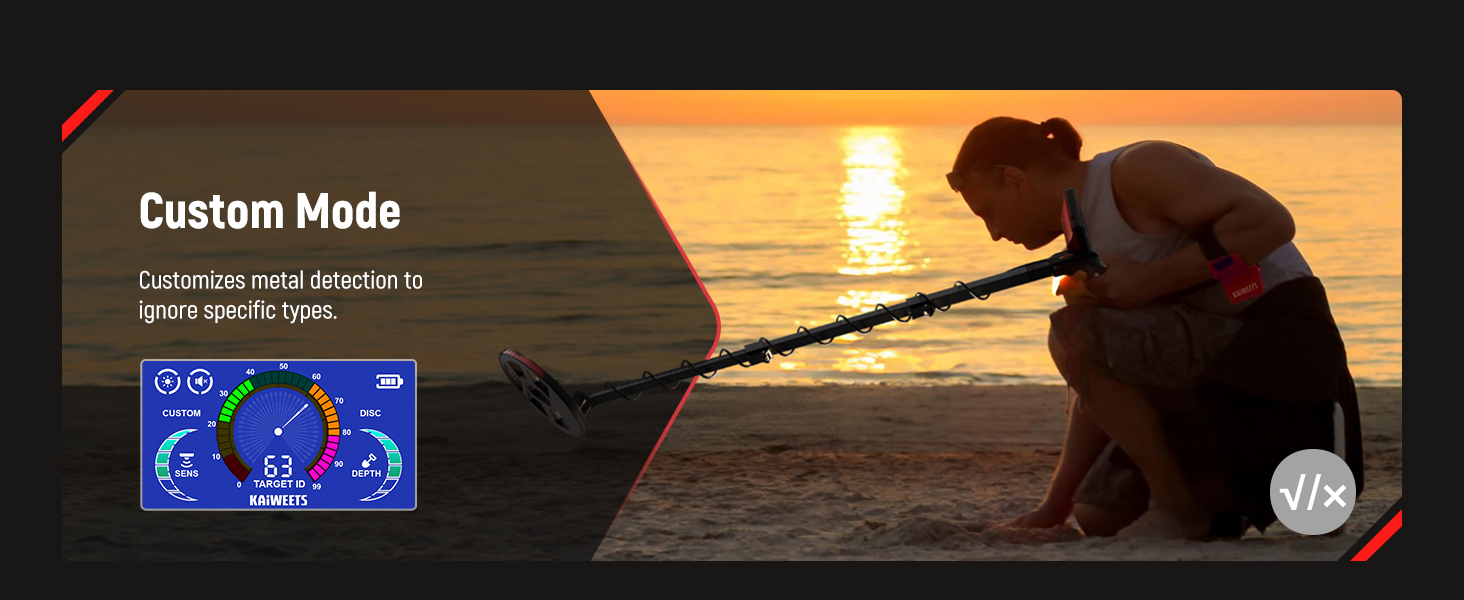 Металодетектор KAIWEETS: Нова модель з кольоровою індикацією, для дорослих та дітей, висока точність, DSP-чип