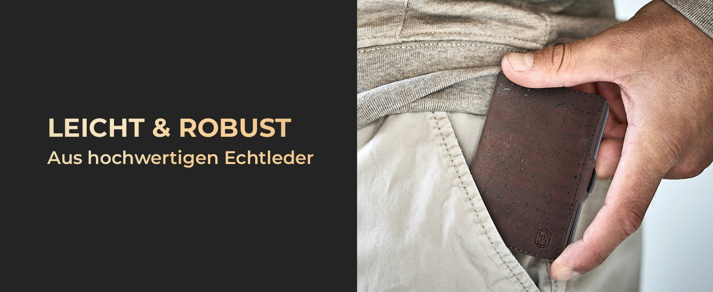 ZNAP® Slim Wallet - Тонкий картхолдер для чоловіків з RFID захистом, чорний (12 карт)