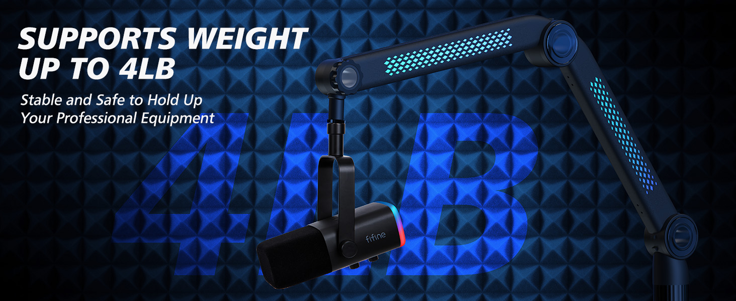 Кріплення для мікрофону HyperX QuadCast та інші - універсальний штатив YOUSHARES (RGB, 3/8', 5/8')