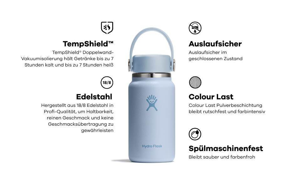 Термос Hydro Flask Micro 200 мл - ізольована пляшка, не протікає, зберігає напої холодними/гарячими до 7 годин, компактний, міцний, колір Birch