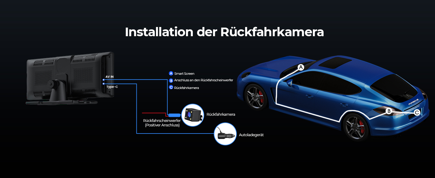 Krunia 8.1'' Бездротовий портативний CarPlay-екран 60FPS для Apple CarPlay та Android Auto з OTA-оновленнями, камерою заднього виду, Mirror Link, Bluetooth, голосовим керуванням та GPS-навігацією