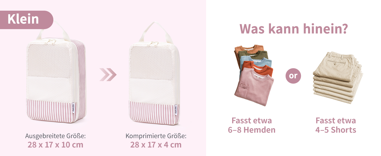 Набір органайзерів для валізи Narwey (6 шт.) - компресійні кубики для подорожей, рюкзаки, сумки-органайзери