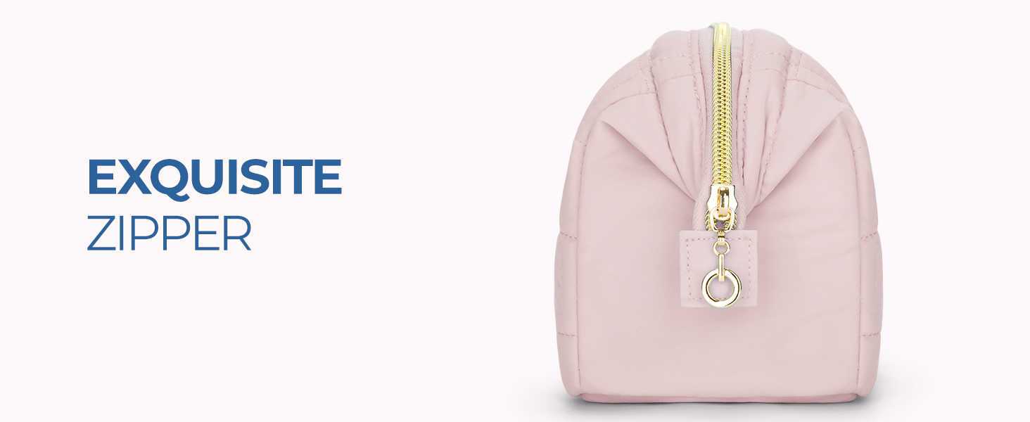 Косметичка для макіяжу BAGSMART, рожева, для подорожей, велика, водонепроникна