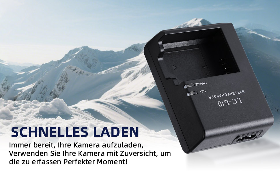 Зарядний пристрій для акумулятора Canon LP-E10/LC-E10C/LC-E10/LC-E10E (сумісний з EOS Rebel T7, T6, T5, T3, T100, EOS 4000d, 3000d, 2000d, 1500d, 1300d, 1200d, 1100d, 1100dkiss)