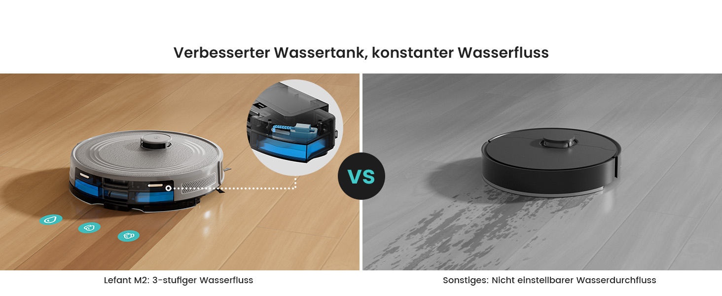 Робот-пилосос LEFANT M2 з функцією миття підлоги, 6000Pa, LiDAR-навігація, зони заборони, керування через додаток/Alexa, ідеальний для шерсті тварин, килимів та твердих підлог M2G