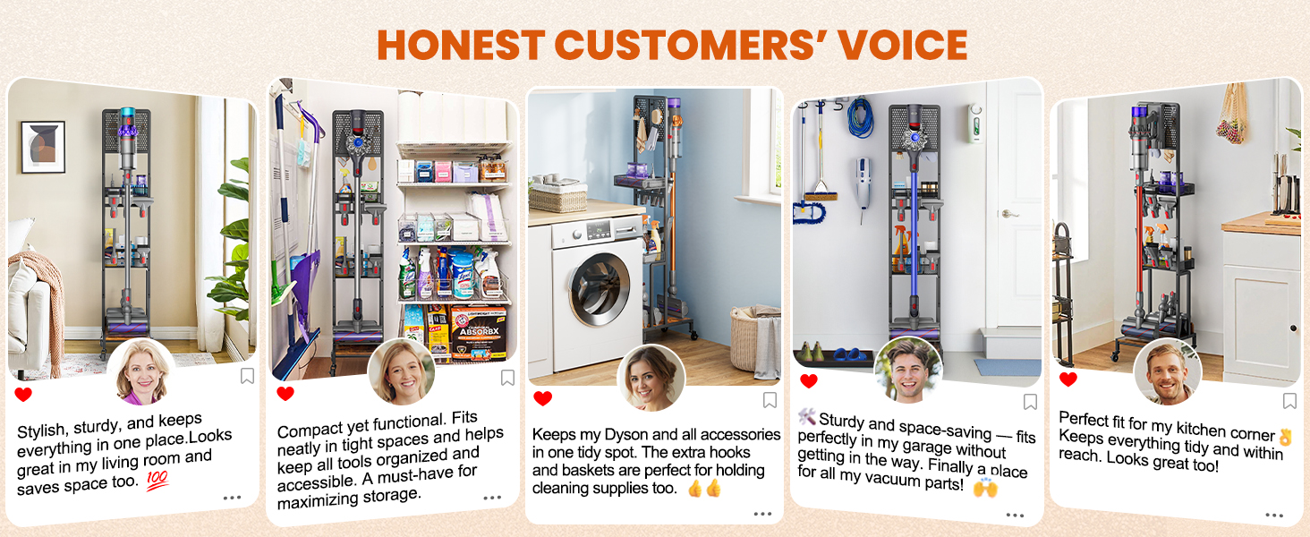 Підставка для пилососа Bikoney сумісна з Dyson V15, V12, V11, V10, V8, V7, V6, Gen5, з аксесуарами та місцем для зберігання