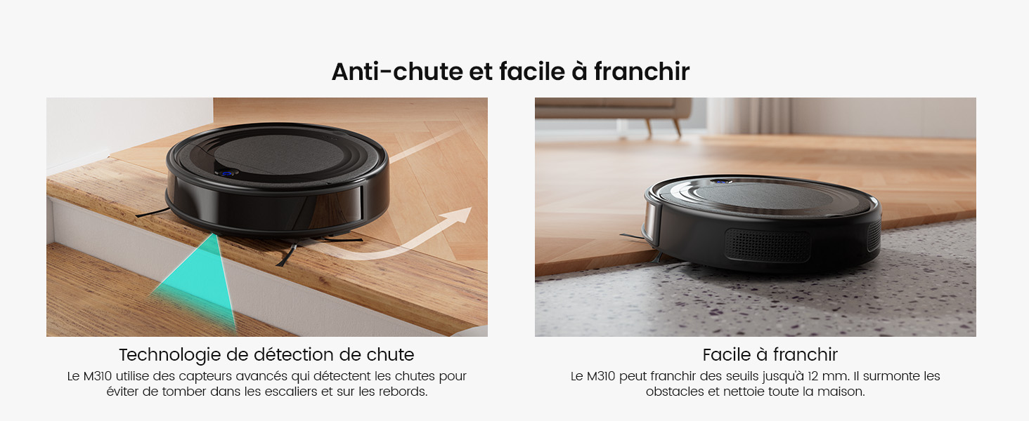 Робот-пилосос LEFANT Gen2 з функцією миття, 12000Pa, автоматичне очищення, LiDAR, Freemove 3.0, 8 тижнів без ручного прибирання (M310)