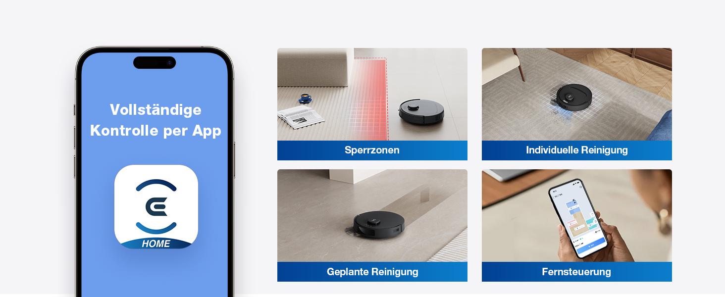 Робот-пилосос ECOVACS DEEBOT T30S PRO з функцією миття, 11000 Па, технологія ZeroTangle, миття гарячою водою 70°C, TruEdge™ для миття країв, акумулятор 6400 мАг, уникнення перешкод за допомогою AI (T30C OMNI Gen2 S)