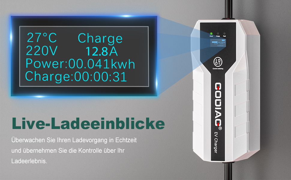 Кабель для зарядки електромобіля Type 2 (IEC 62196) 6м, 16A, EU Schuko - GODIAG. Водонепроникний (IP66) з сумкою