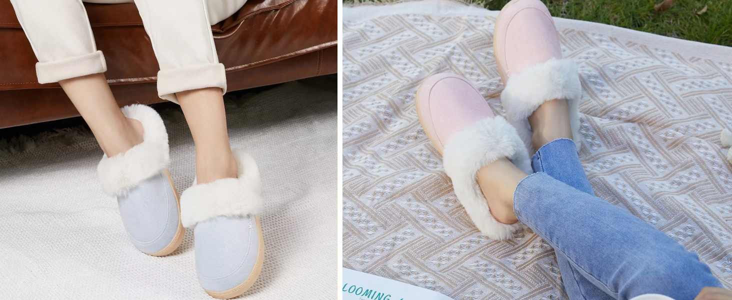 Тапочки зимові жіночі/чоловічі NineCiFun, теплі, з флісу, антиковзкі, для дому та вулиці, сірі, 40/41 EU