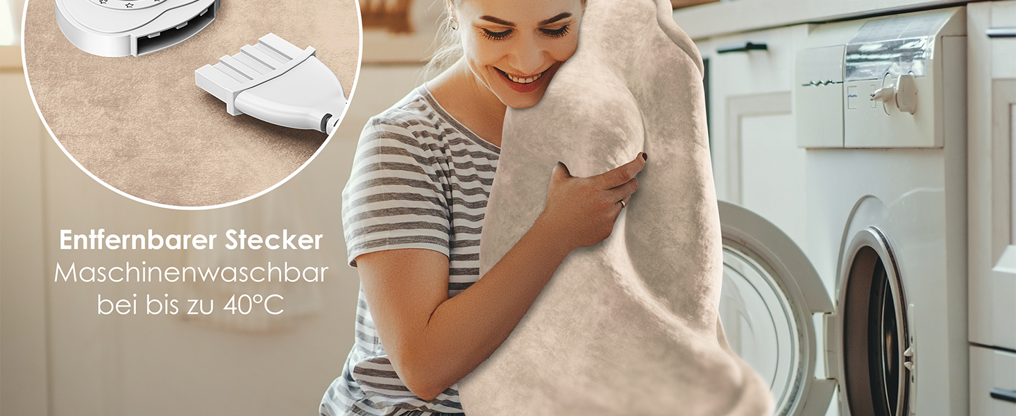 Електрична ковдра KESSER® з автовимкненням 200x180 см двостороння | Ковдра для ліжка, дивана | 9 температурних режимів | Пральна до 40°C | з таймером, цифровим дисплеєм, Бордовий колір