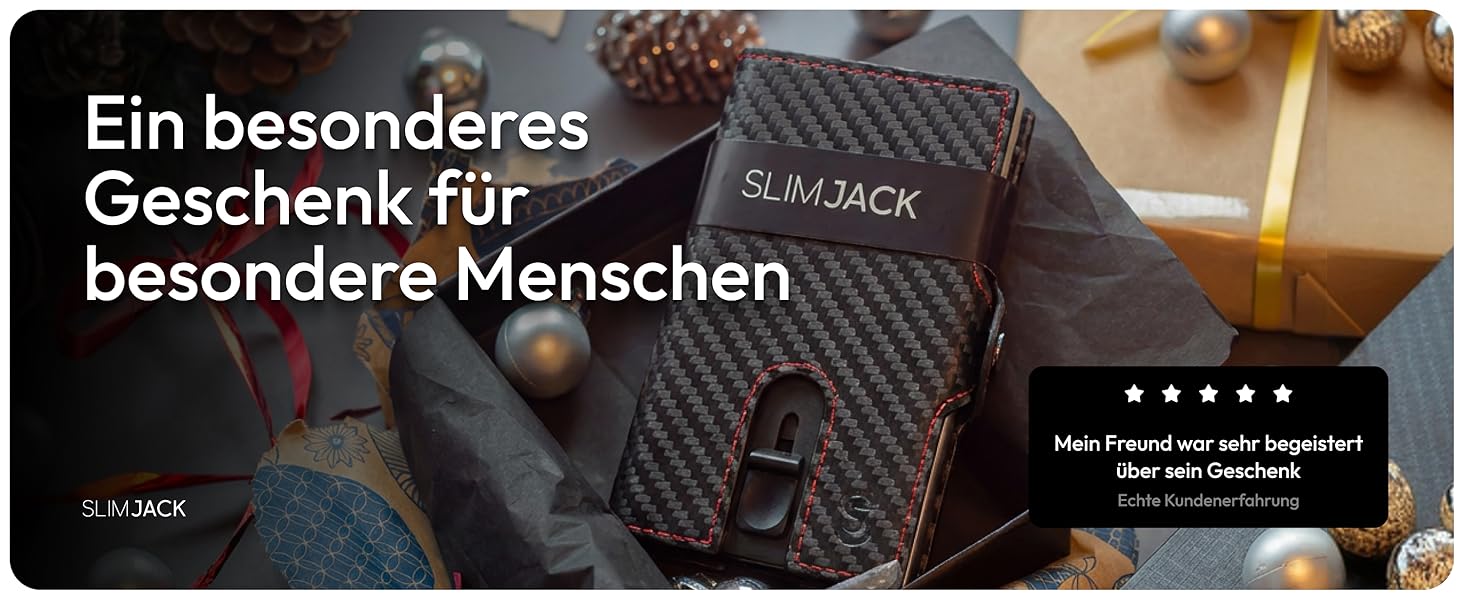 Стильний смарт-гаманець Slimjack з відділенням для монет та RFID-захистом - чоловічий алюмінієвий картхолдер для карт та монет (Carbon Redline)