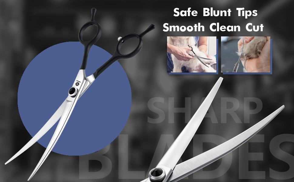 Ножиці для собак Dream Reach 6,5 дюйма, професійні, з нержавіючої сталі 440C, вигнуті, у подарунковій коробці, для грумінгу собак та котів