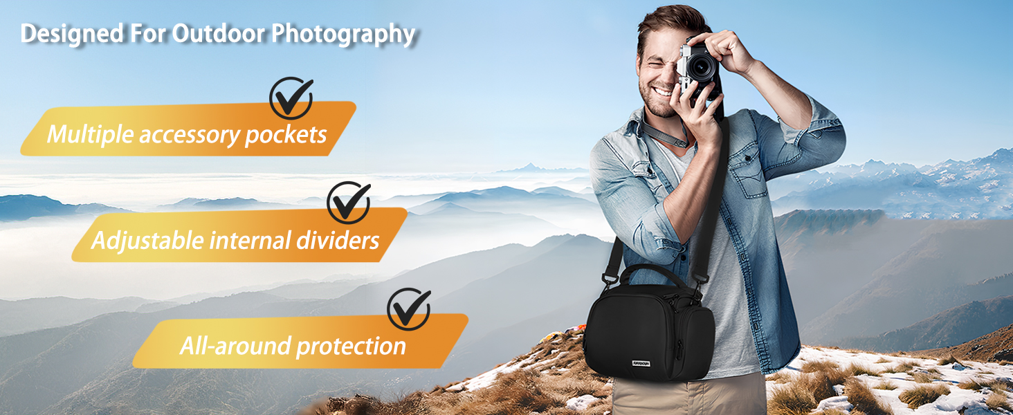 Сумка-рюкзак для фотокамери: сумка на плече, лінер, для фотографів. Підходить для щоденного використання