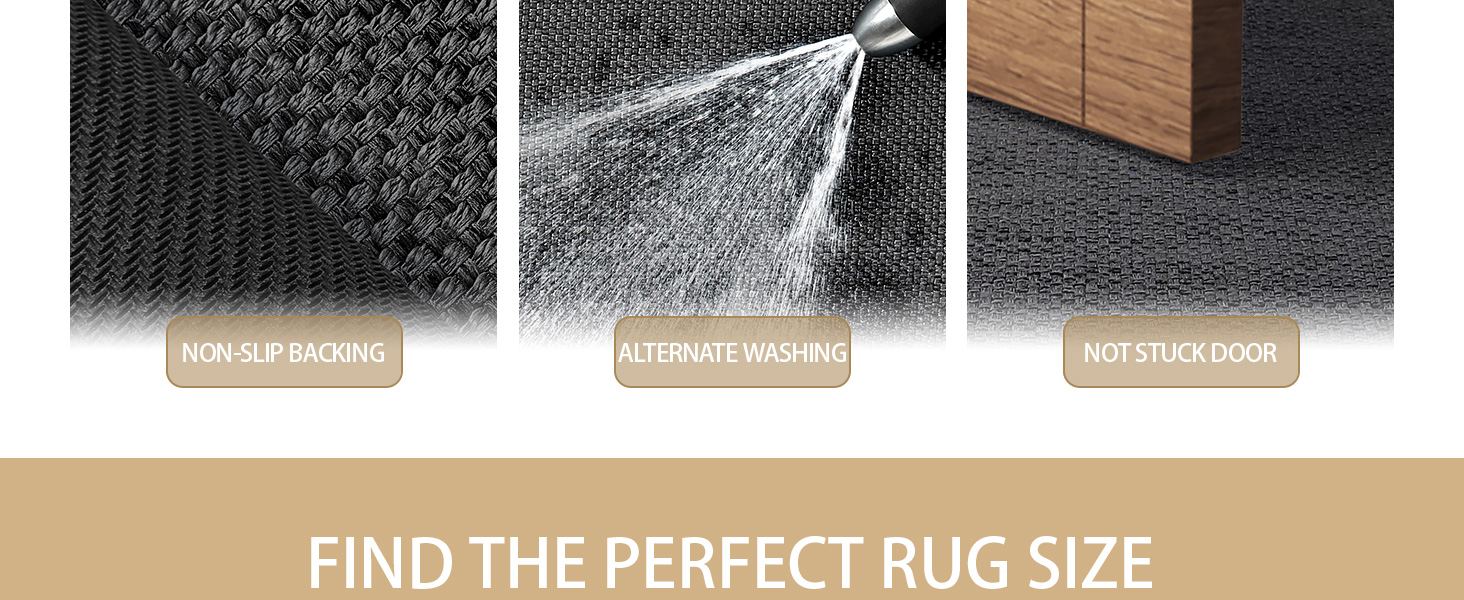 Килимок кухонний неслизький, 61x183 см, сірий, 4 мм, для кухні, перед пральною машиною, коридору