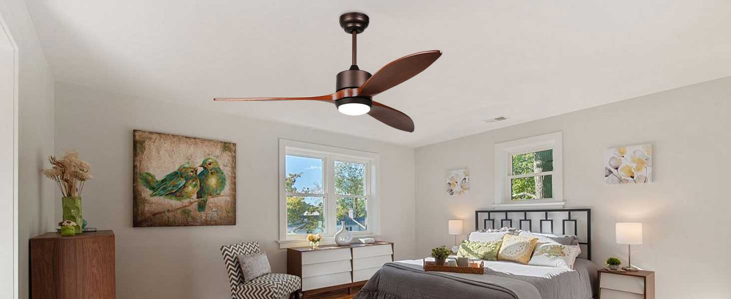 Стеляний вентилятор Reiga з дерев'яною обшивкою, 165 см, великий, DC-двигун, керування пультом та Smart Home, 6 швидкостей, колір дерево, для внутрішнього/зовнішнього використання, з підсвічуванням