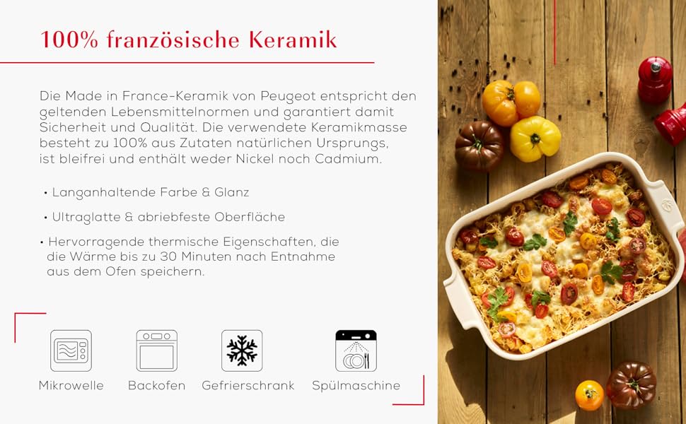 Форма для запікання Peugeot Appolia, керамічна, 32 см, світло-блакитна