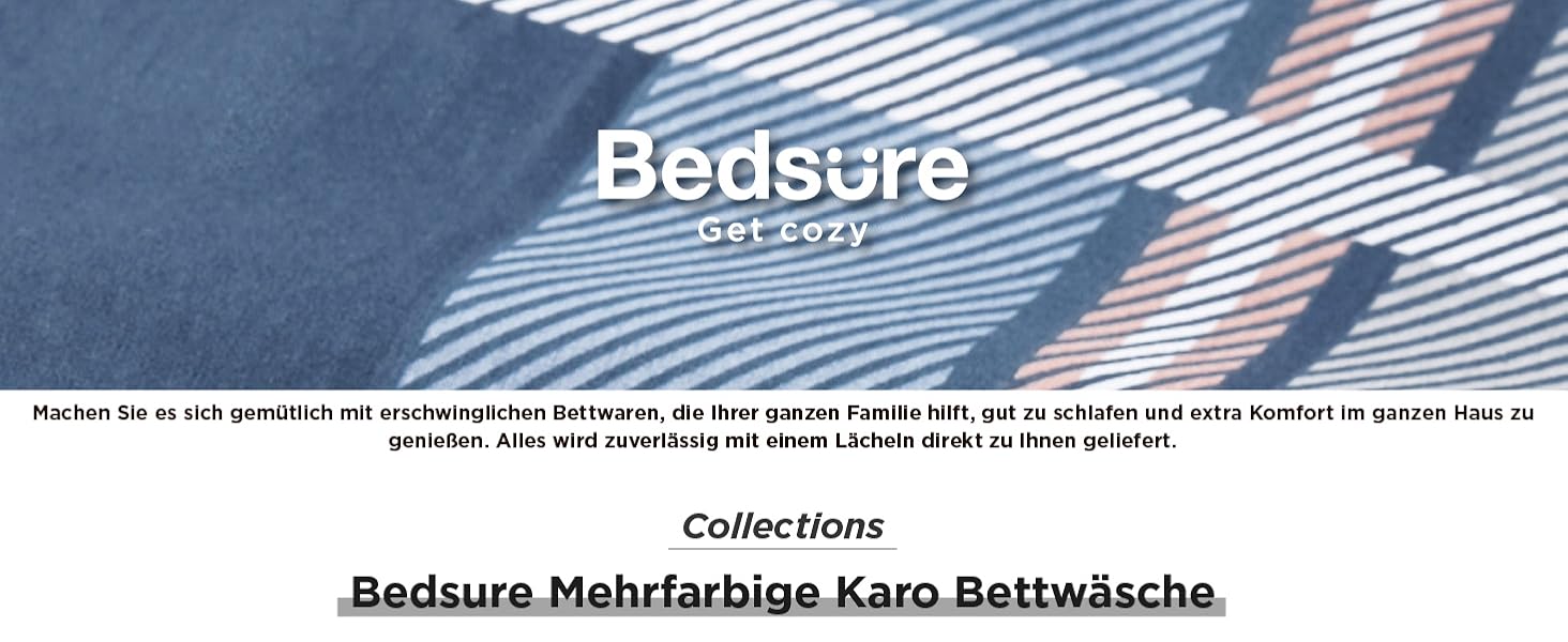 Комплект постільної білизни BEDSURE 200x200 см, 3 предмети, бавовна, двосторонній підігрудок з рослинним принтом та 2 наволочки 80x80 см, сертифікація OEKO-TEX, колір джинсовий синій