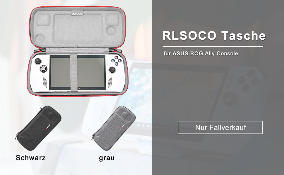 Чохол-кейс RLSOCO для ASUS ROG Ally X та ROG Ally 2025 — захисна сумка для перенесення консолі та аксесуарів, сірий