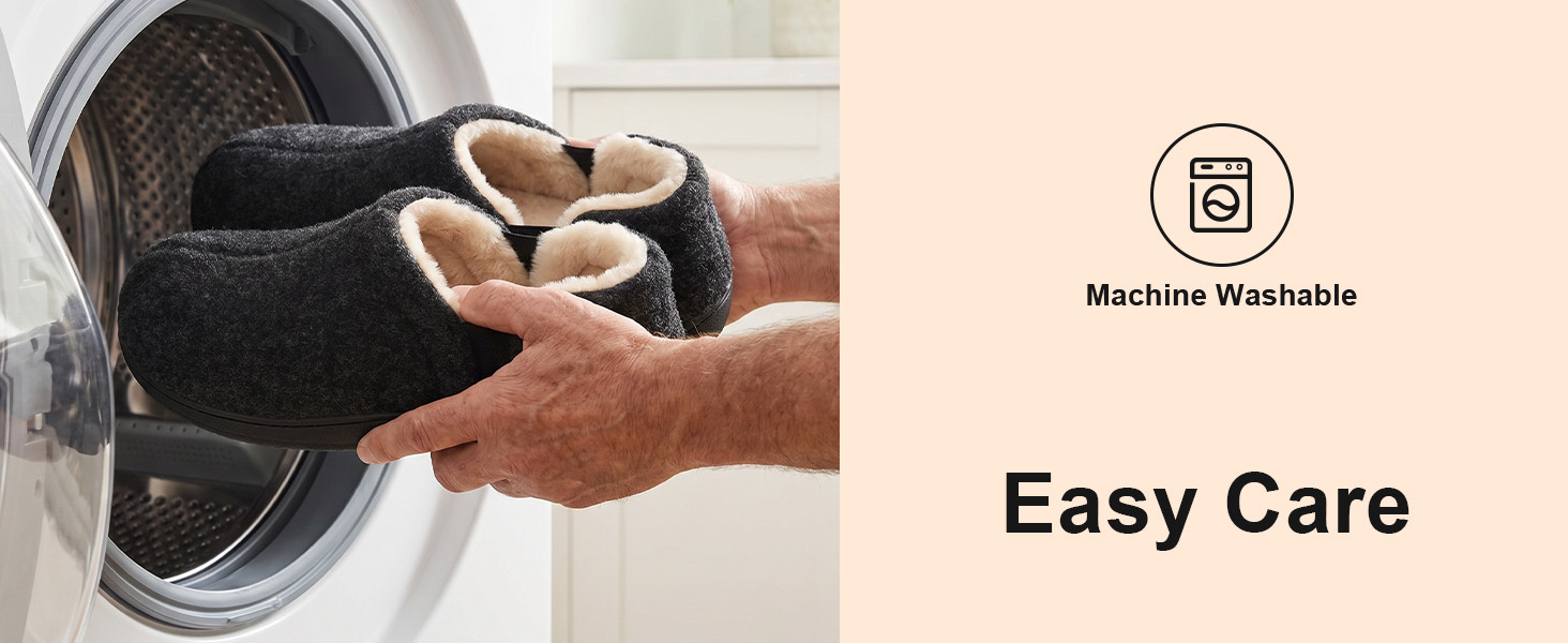 Чоловічі теплі зимові капці LongBay з ефектом пам'яті (Memory Foam), закриті, темно-сірі, розмір 42/43 EU
