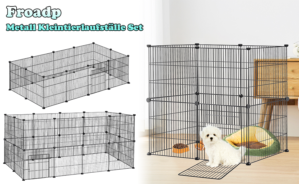 Клітка-вольєр для кроликів та інших дрібних тварин Froadp 142x72x36cm (12 частин)