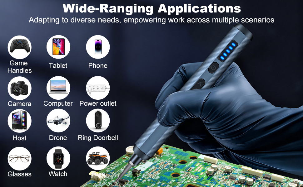 Набір інструментів для ювеліра та ремонту техніки Feinmechaniker, 52 в 1, з магнітним викруткою, 5 передач, регулювання моменту, для iPhone, iPad, Macbook, комп'ютерів, Switch, PS4, PS5, окулярів, годинників