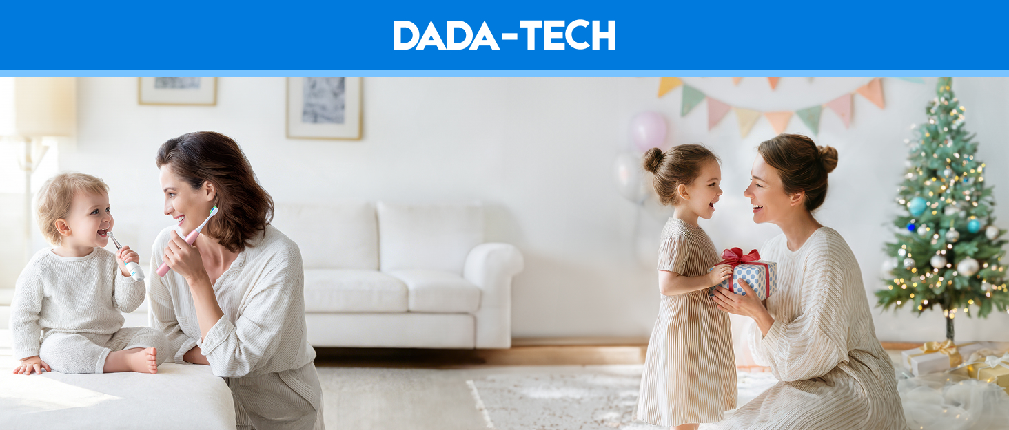 Електрична зубна щітка звукова для дорослих та дітей з 5 режимами чищення, таймером та 9 насадками Ultraschall (Синя)