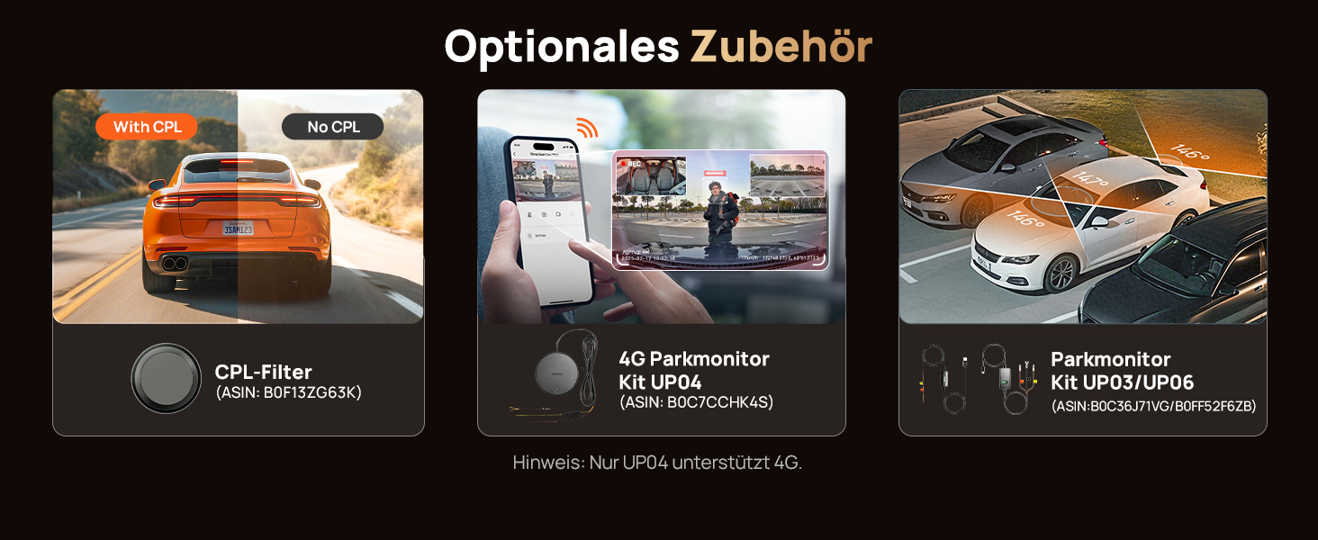 3-канальний автомобільний відеореєстратор 70mai T800E 4K (Передня, Задня, Салонна камери), HDR, ІЧ нічний режим, 24ГД нагляд, GPS, WiFi 6, Суперконденсатор, 64GB SD карта