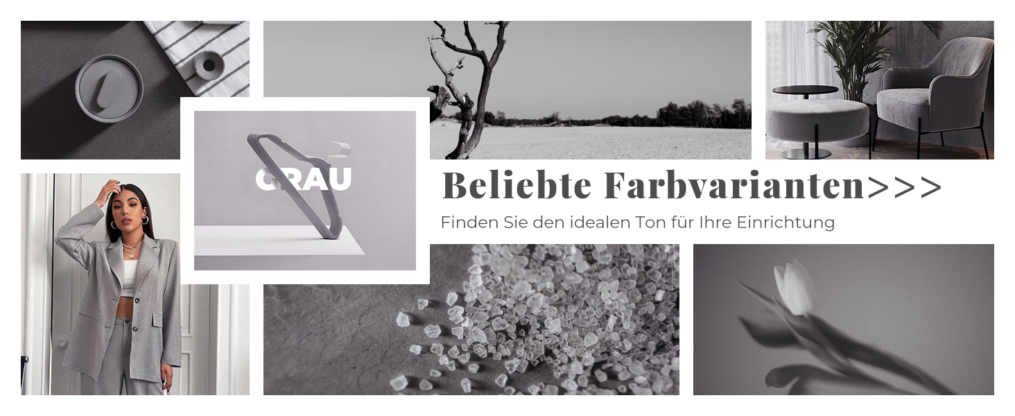 В'язки для одягу з велюру, 20 шт. - В'язки для одягу, економія місця, неслизькі, міцні, 360° обертання - для сорочок, костюмів, светрів, штанів, сірі