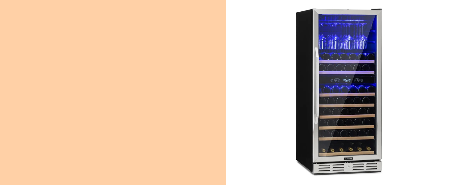 Витримайте вино та охолоджуйте напої: Витримайте вино та охолоджуйте напої Klarstein – витримайте вино та охолоджуйте напої, 36 пляшок, з UV-захистом, 4-18°C