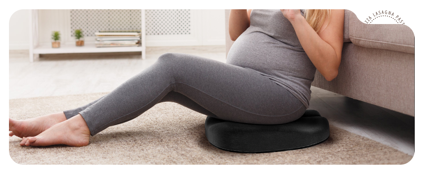 Ортопедична подушка для сидіння Benazcap Donut, для офісних крісел, авто та інвалідних візків – подушка з ергономічної піни з пам'яті ефекту для геморою, ішіасу, вагітності та після пологів, чорна