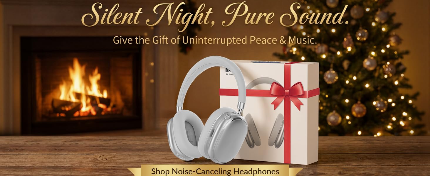 Навушники бездротові Bluetooth 6.0 NC95 з шумозаглушенням, сірі. До 120 годин роботи, налаштування EQ через додаток, для подорожей та спорту