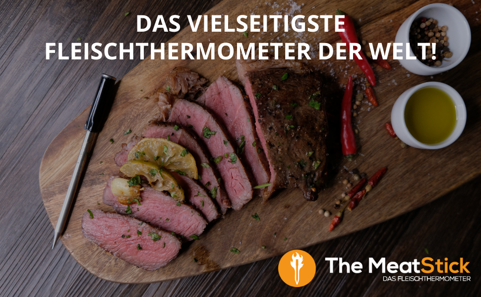 Термометр для м'яса MeatStick з додатком: бездротовий термометр для приготування м'яса з радіусом дії 10м, точний датчик температури до 300°C, термометр для гриля з датчиком 92мм, з зарядним пристроєм TC600P