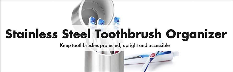 Організатор для зубних щіток OXO Good Grips з нержавіючої сталі, 24 см