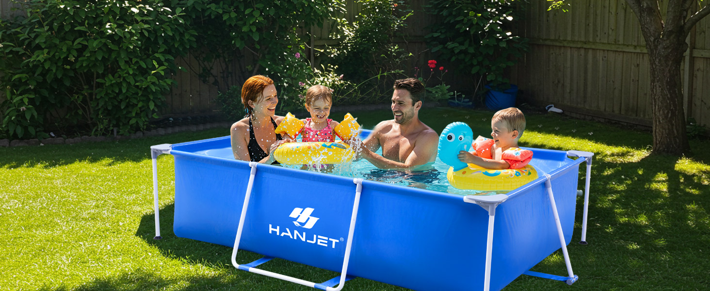 Басейн сталевий каркасний 110x110x35 см, блакитний - для саду та відпочинку