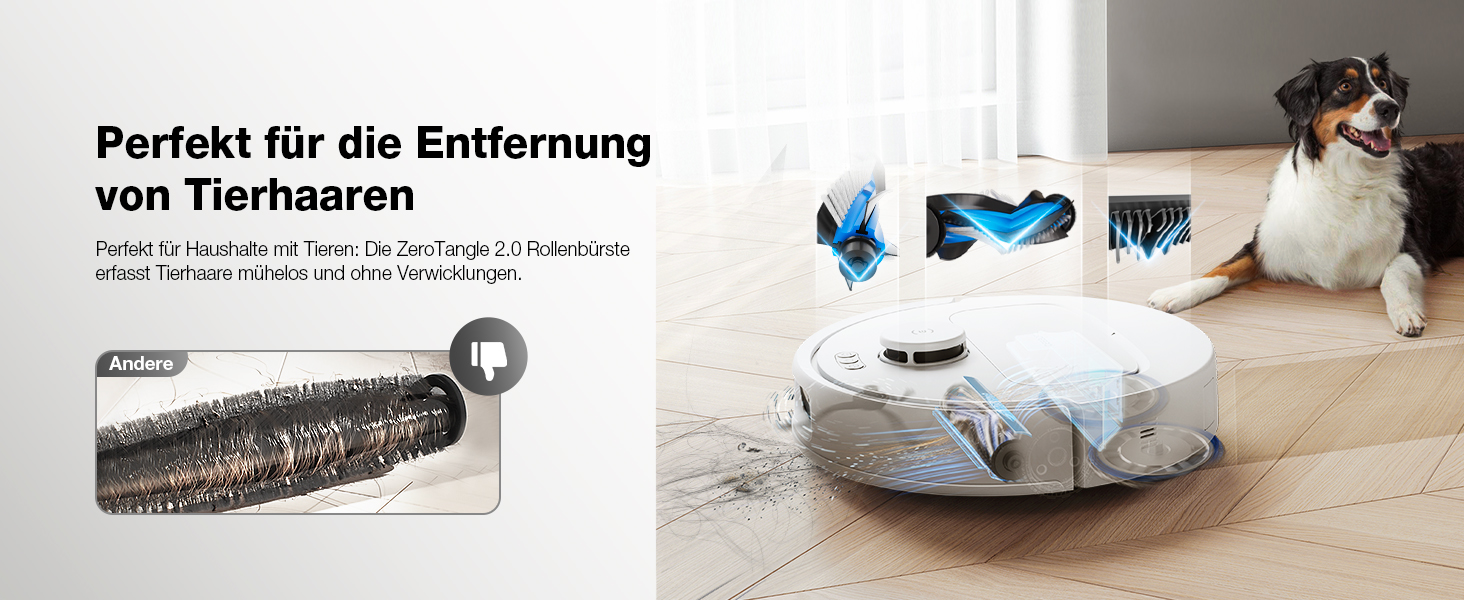 ECOVACS DEEBOT N30 PRO Omni: Робот-пилосос з функцією миття підлоги, 10000 Па, технологія ZeroTangle 2.0, TruEdge, 60°C миття, сушка гарячим повітрям, білий